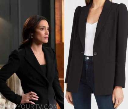 Law and Order: Season 22 Episode 7 Samantha's Black Puff Sleeve Blazer ...