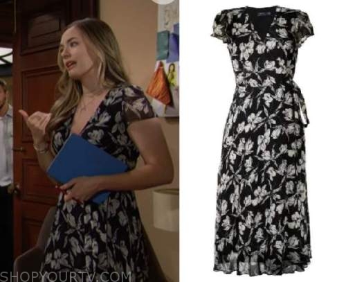 Bold and the Beautiful: November 2022 Hope's Blue Floral Dress | Shop ...