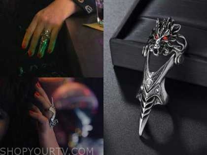 Black Claw Rings Full Finger eternity Black Jewelry Vampire Gothic