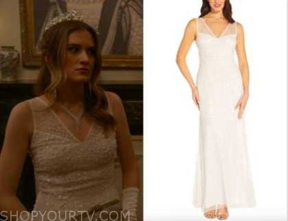 Leverage – Redemption: Season 2 Episode 1 Nadia's White Beaded Gown ...