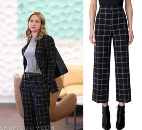 The Rookie Feds: Season 1 Episode 6 Laura's Black Window Check Trousers ...
