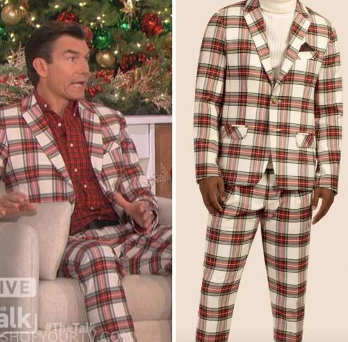 jerry o'connell, plaid blazer and pant suit, the talk