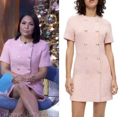 Good Morning America: December 2022 Stephanie Ramos's Pink Tweed Dress ...