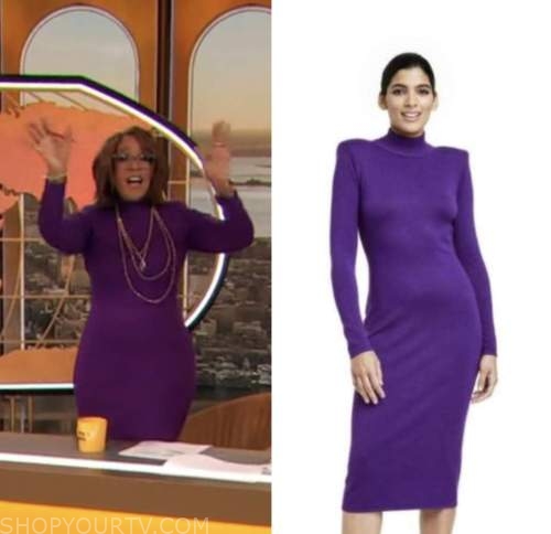 galye king, drew barrymore show, purple dress