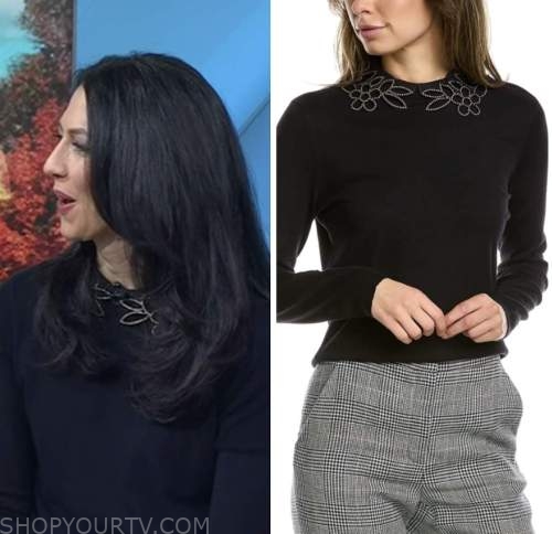the today show, dr. natalie azar, black embellished sweater