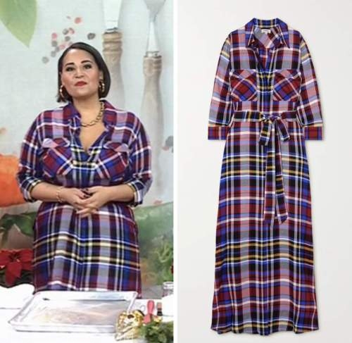the today show, alejandra ramos, plaid shirt dress