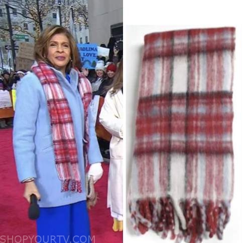 the today show, hoda kotb, plaid scarf