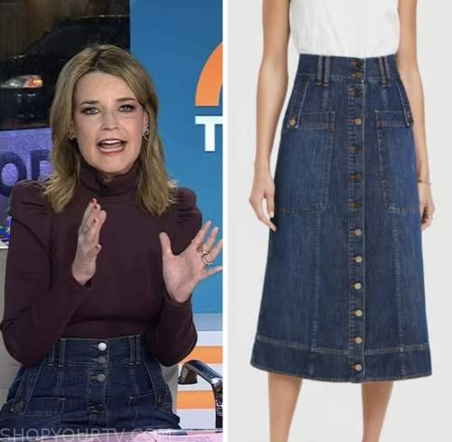 savannah guthrie, the today show, denim skirt