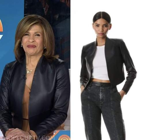 the today show, black leather jacket, hoda kotb