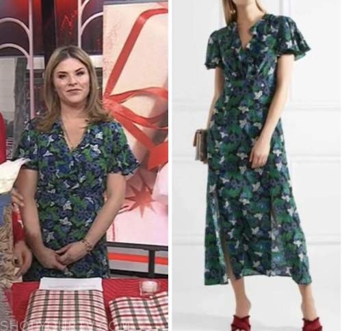the today show, jenna bush hager, hoda and jenna, green floral dress