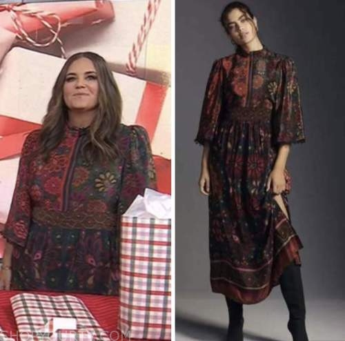 the today show, hoda and jenna, monica mangin, floral midi dress