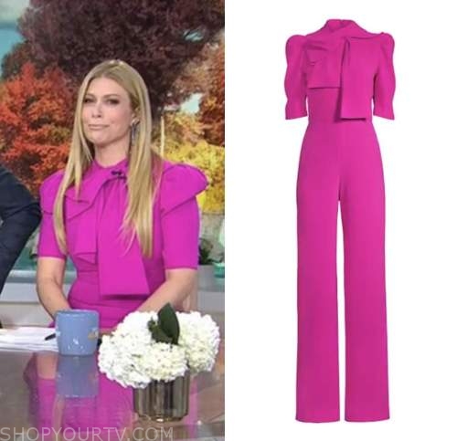 the today show, jill martin, pink bow jumpsuit