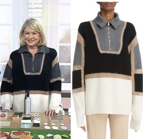 martha stewart, the today show, colorblock sweater