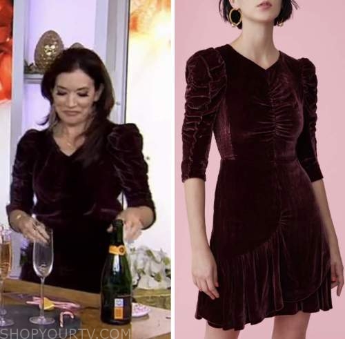 amy e. goodman, the today show, burgundy velvet dress , hoda and jenna