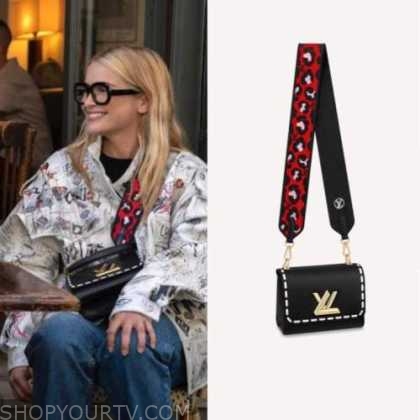 Emily in Paris: Season 3 Episode 1 Camille's Black Bag with Red