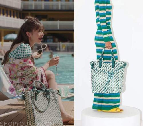 Emily in Paris: Season 3 Episode 5 Mindy's Bucket Straw Bag