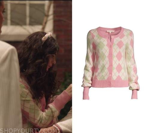 Gossip Girl Reboot: Season 2 Episode 2 Pink Argyle Cardigan | Shop Your TV