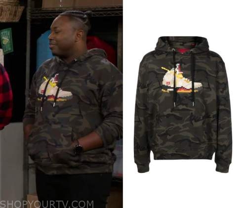 The Neighborhood: Season 5 Episode 10 Marty's Camo Sneaker Hoodie ...