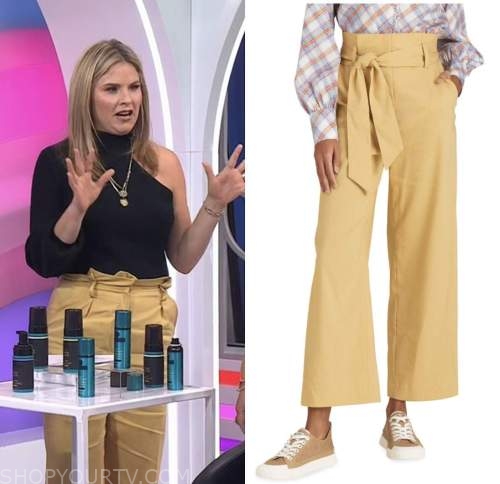 The Today Show: January 2023 Jenna Bush Hager's Yellow Tie Waist Pants ...