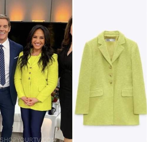 outnumbered, lime green tweed jacket, emily compagno
