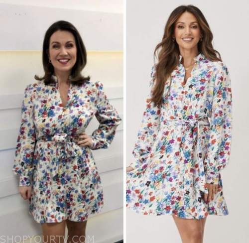 susanna reid, good morning britain, white floral dress