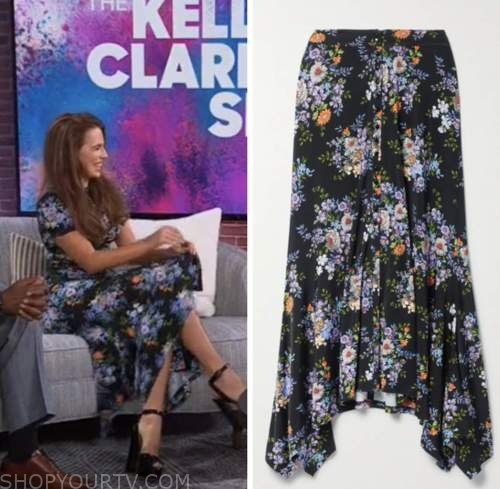  Melia Kreiling, the kelly clarkson show, black floral skirt