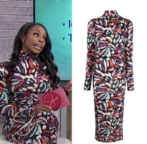 Sherri: January 2023 Devyn Simone's Abstract Print Turtleneck Dress ...