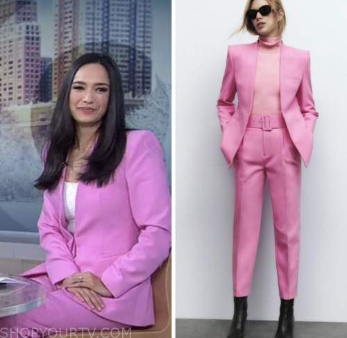emilie ikeda, the today show, pink blazer and pant suit