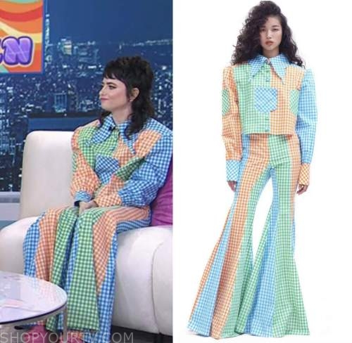 sarah sherman, the today show, gingham jacket and pants
