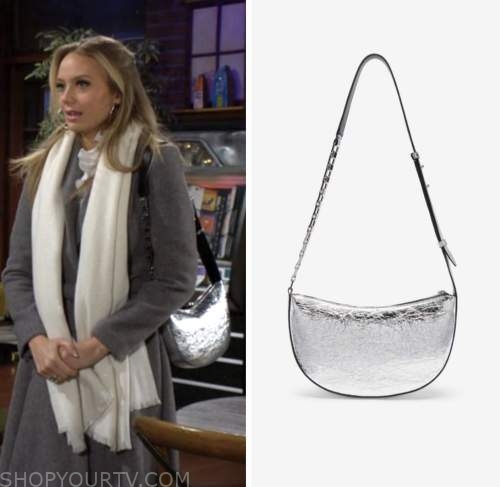 abby newman, melissa ordway, the young and the restless, silver bag