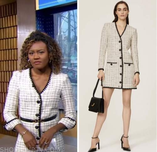 good morning america, white tweed dress, janai norman