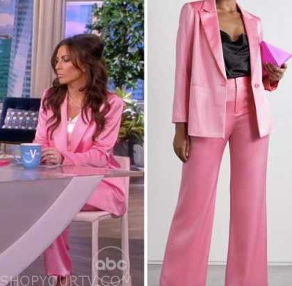 The View: January 2023 Alyssa Farah Griffin's Pink Satin Blazer and ...