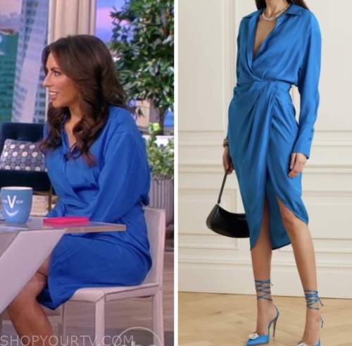 the view, alyssa farah griffin, blue shirt dress