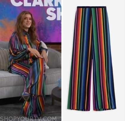 kate walsh, the kelly clarkson show, striped pants