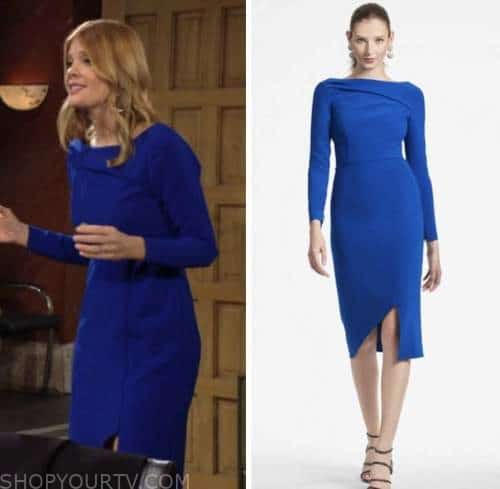 phyllis newman, michelle stafford, blue dress, the young and the restless