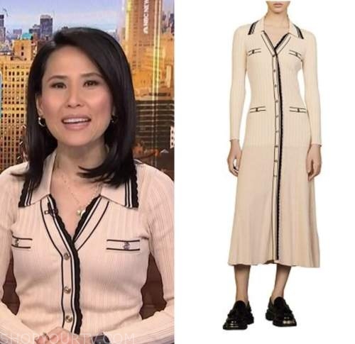 NBC News Daily: January 2023 Vicky Nguyen's Ivory Contrast Trim Knit ...