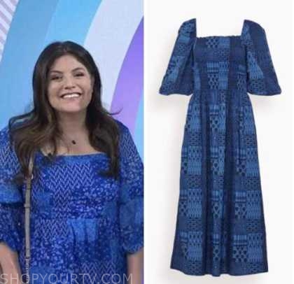 blue patchwork dress, the today show, adrianna brach