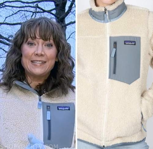 ginger zee, ivory blue fleece jacket, good morning america