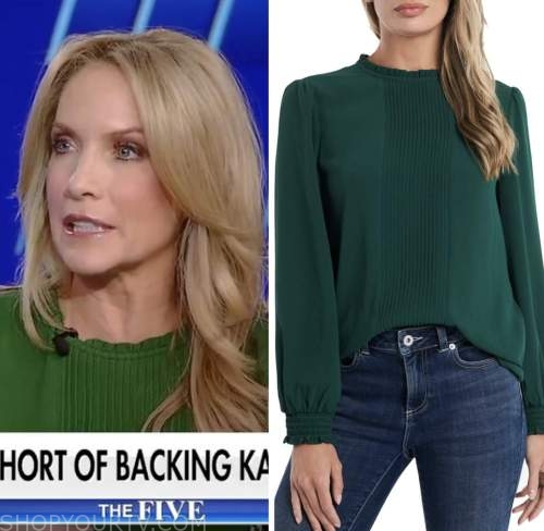 the five, dana perino, green pleated top