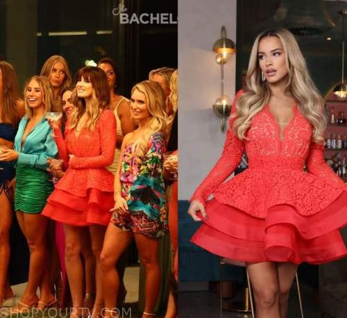 The Bachelors (AU): Season 10 Episode 1 Kiki's Red Ruffled Mini Dress