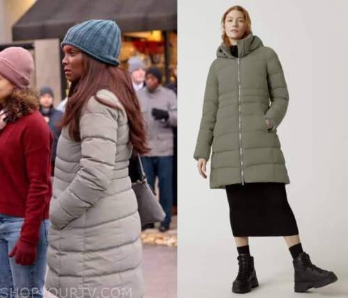 Chicago Med: Season 8 Episode 12 Maggie's Mint Green Puffer Coat | Shop ...