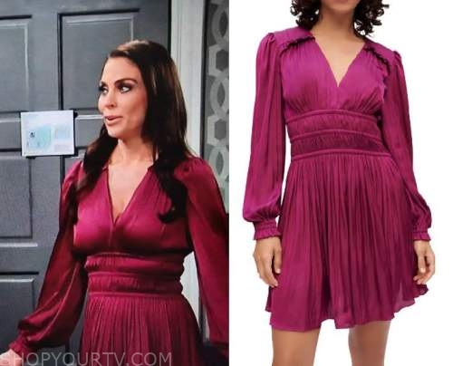 Days of Our Lives: January 2023 Chloe's Red V Neck Dress | Fashion ...