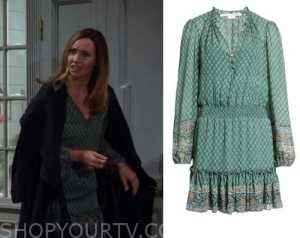 Days Of Our Lives: January 2023 Gwen's Green Printed Mini Dress ...