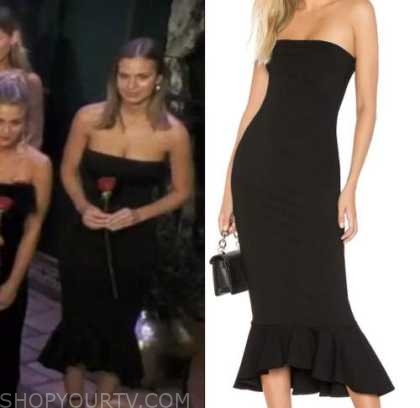 The Bachelor: Season 27 Episode 2 Jessica Girod's Black Strapless Midi ...