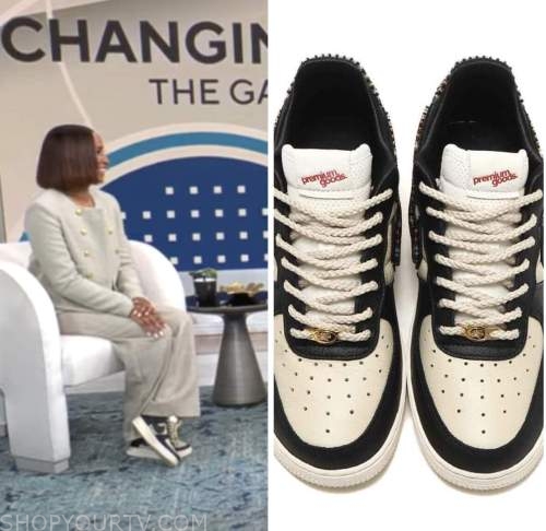 jennifer ford, cbs mornings, black sneakers