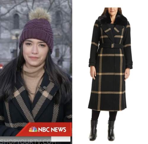 emilie ikeda, the today show, black plaid coat