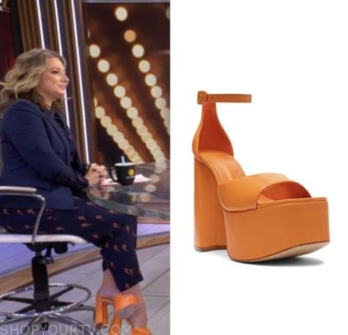cbs mornings, orange platform heels, christina ruffini