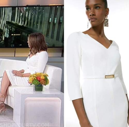 lisa boothe, white belted sheath dress, outnumbered, fox news fashion