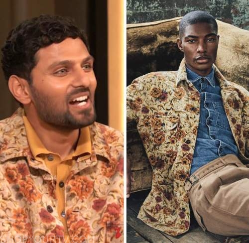 jay shetty, floral shirt jacket, drew barrymore show