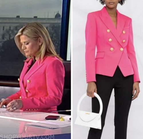 the story, martha maccallum, pink double breasted blazer